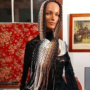 Missoni New With Out Tags  wool blend scarf w/ fringe . Size 102 " X 10".